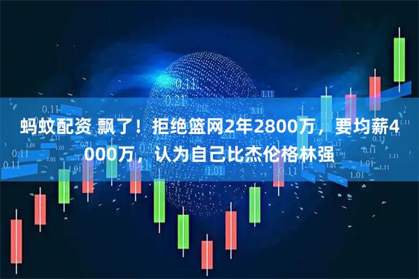 蚂蚊配资 飘了！拒绝篮网2年2800万，要均薪4000万，认为自己比杰伦格林强